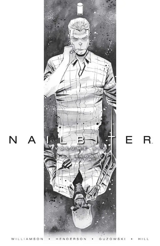 Comic book cover art featuring a man and his inverted reflection from Nailbiter TPB Volume 06 by Joshua Williamson
