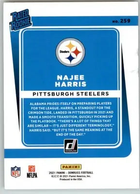 Najee Harris - 2021 Donruss - #259 - RC Football - Football Card Single