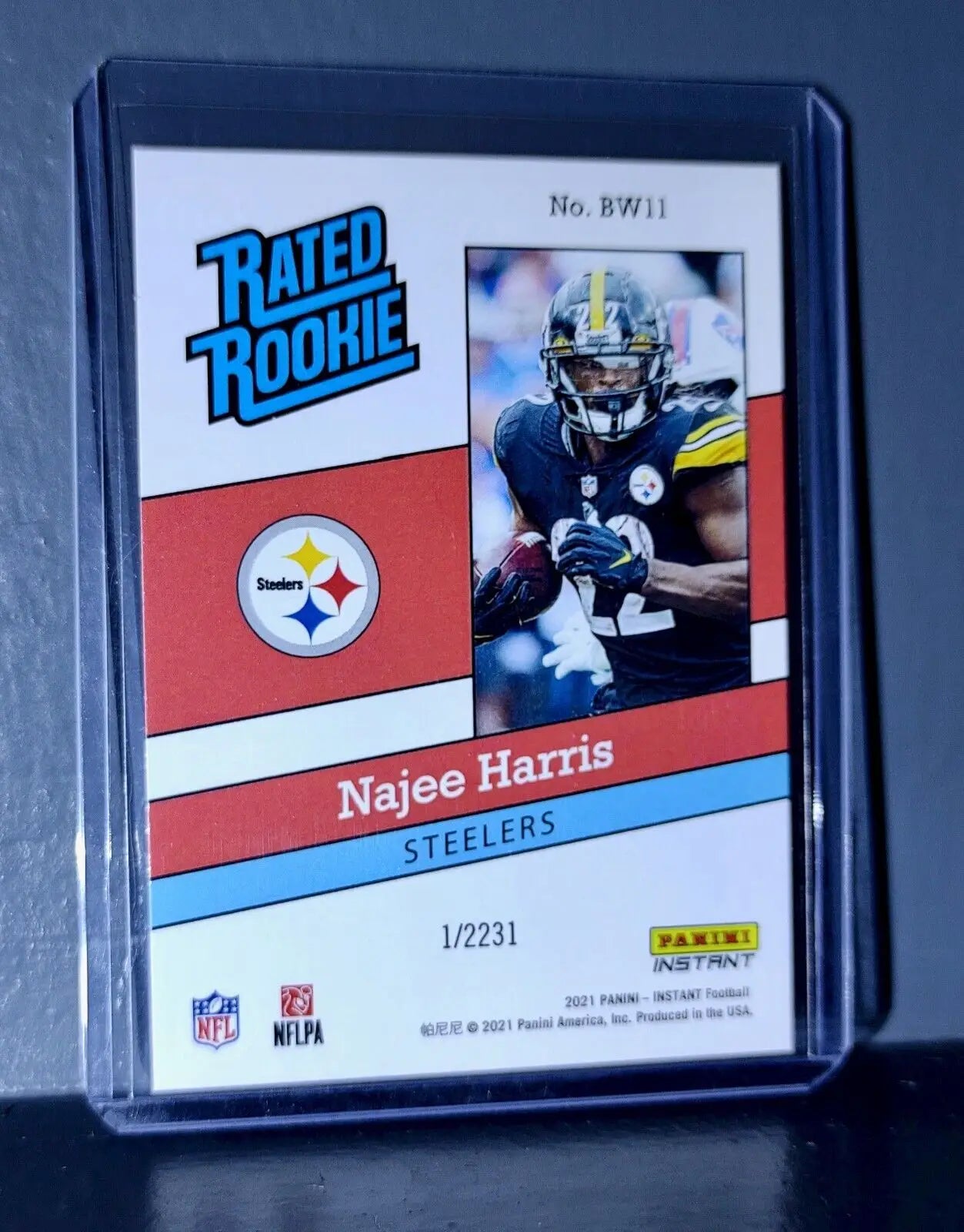 Najee Harris 2021 Panini NFL Rated Rookie Retro #11 Rookie Card 1/2231 - Football Card Single
