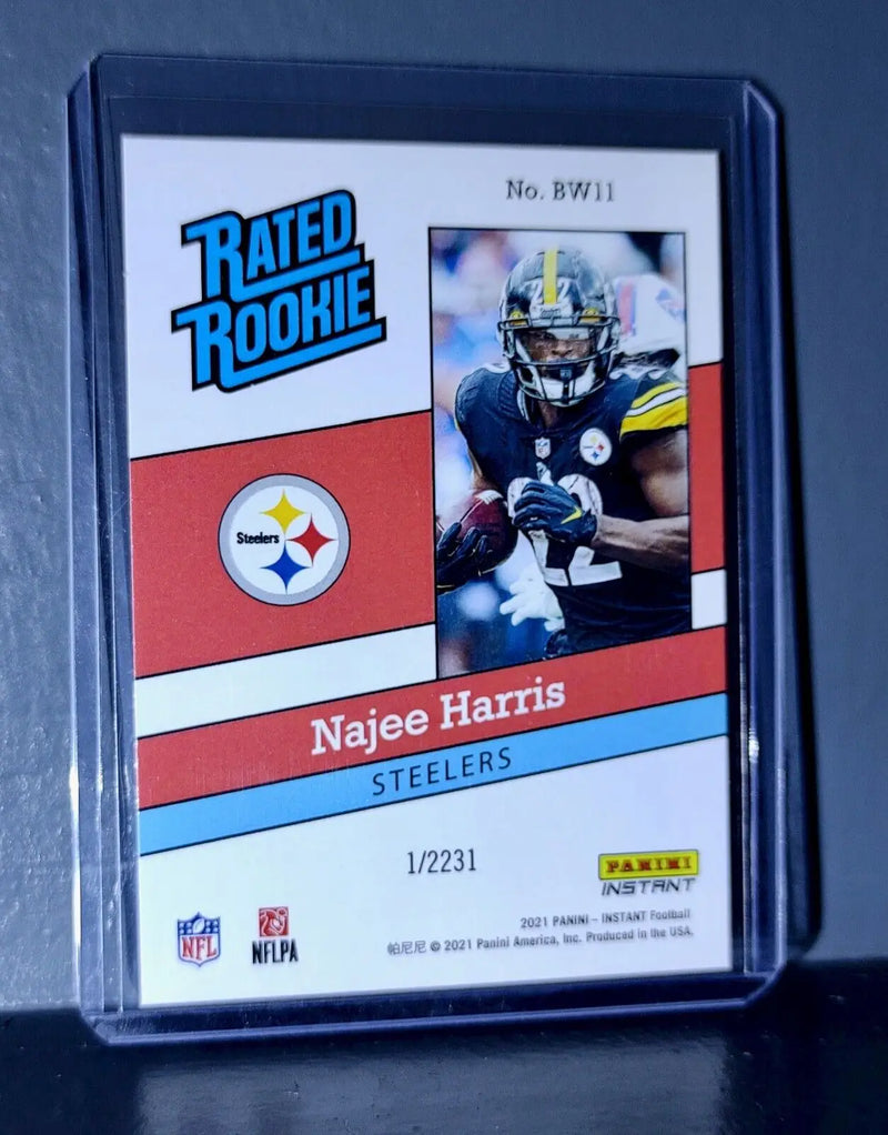 Najee Harris 2021 Panini NFL Rated Rookie Retro #11 Rookie Card 1/2231 - Football Card Single