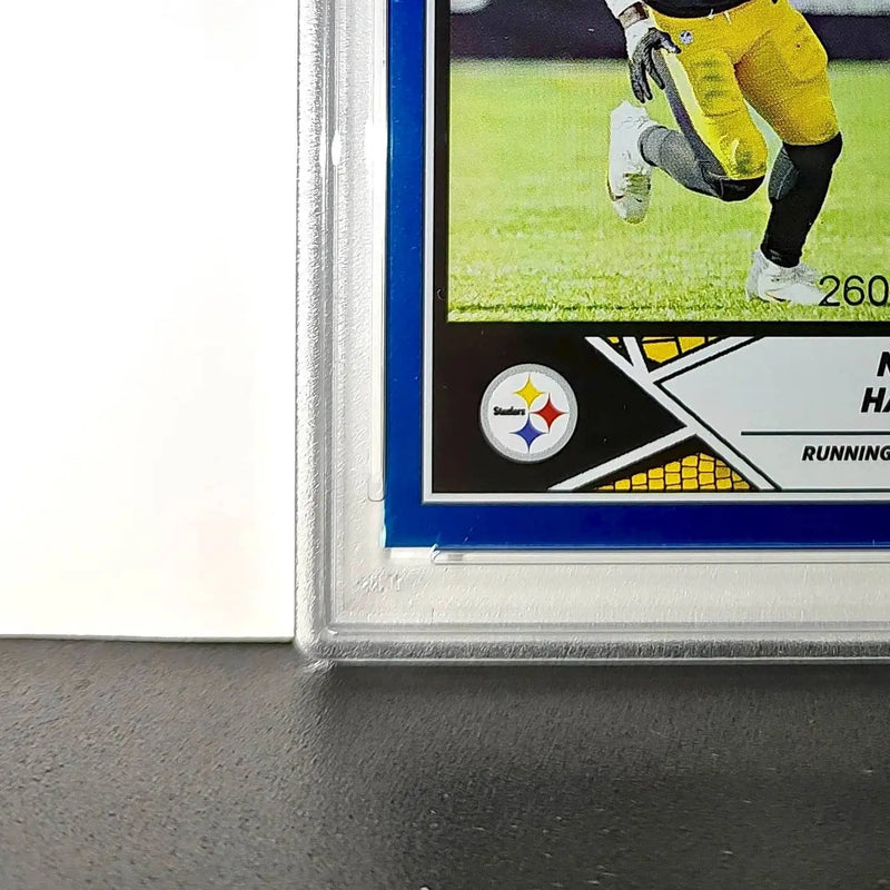 Najee Harris 2024 Panini Sticker Collection 260/349 #13 Blue Foil PSA 8 NM-MT