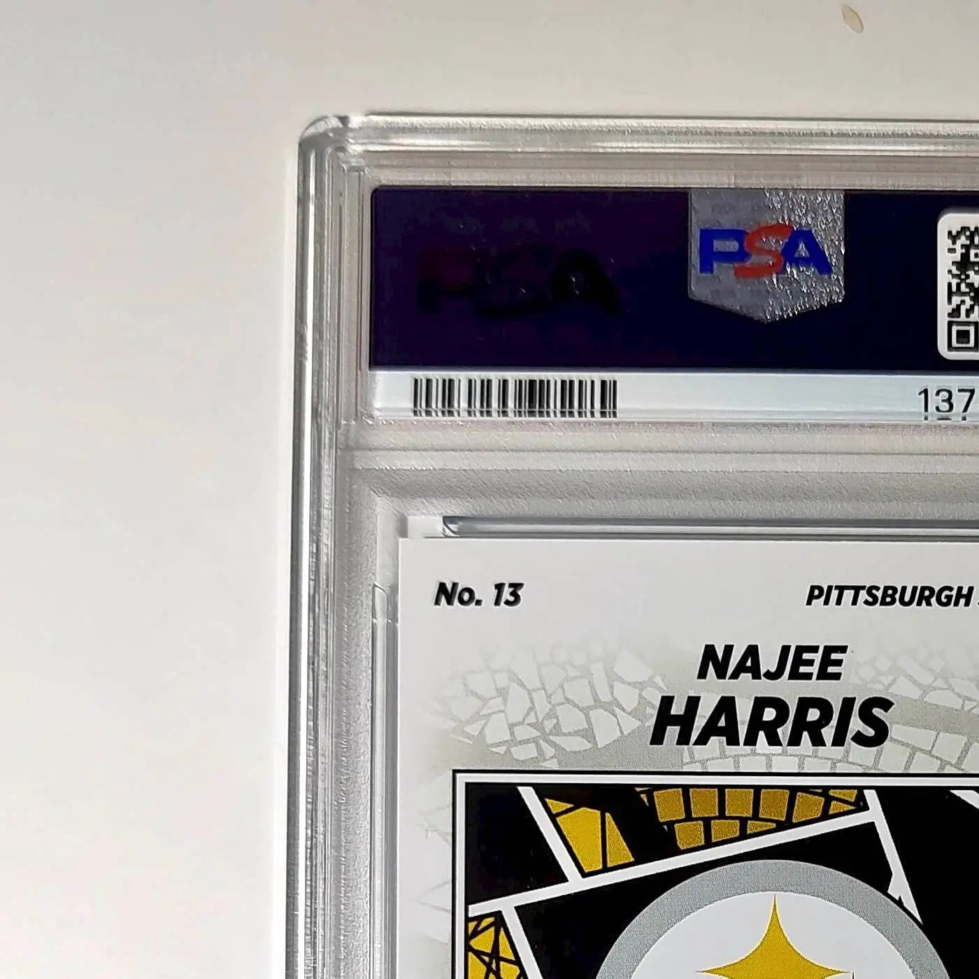 Najee Harris 2024 Panini Sticker Collection 260/349 #13 Blue Foil PSA 8 NM-MT