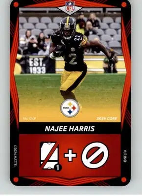 Najee Harris - 2024 UNO Elite Core Edition - Red - #069 - Football - Football Card Single
