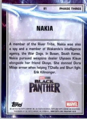 Nakia - 2025 Topps Chrome Marvel Studios - #81 - Non_sport - Non-Sports Card Single