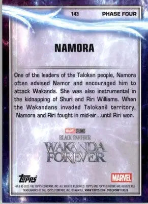 Namora - 2025 Topps Chrome Marvel Studios - #143 - Non_sport - Marvel Card Single