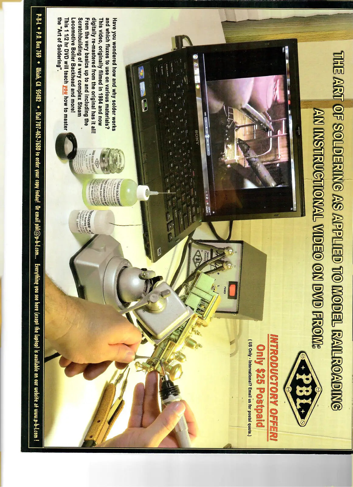 Instructional DVD on soldering for model railroading in Narrow Gauge and Short Line Gazette July August
