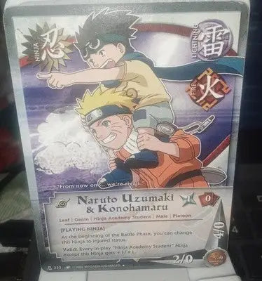 Naruto CCG Naruto Uzumaki & Konohamaru #233 Regular Uncommon Trading Card Nice - Other