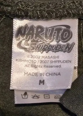 Naruto Shippuden Jacket Mens M Anime Cosplay Zip Front Patch Emblem Green Style - Apparel