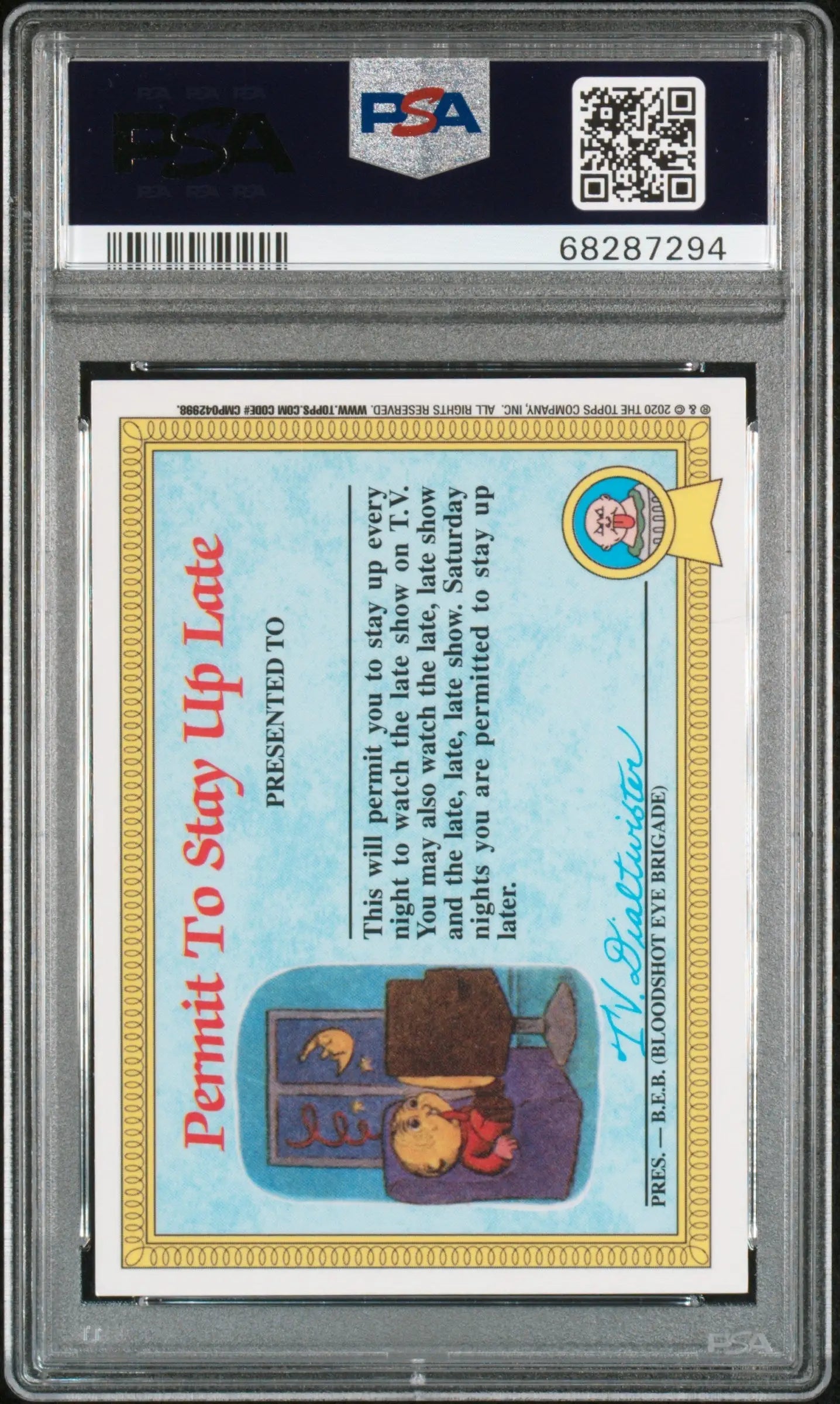 Nasty Nick 2002 Topps Garbage Pail Kids Sapphire PSA 10 Gem Mint - Non-Sports Card Single