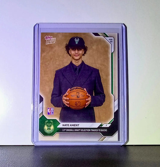 Nate Ament Rookie 2026-27 Topps NBA Draft #NAME Card Milwaukee Bucks - Basketball Card Single