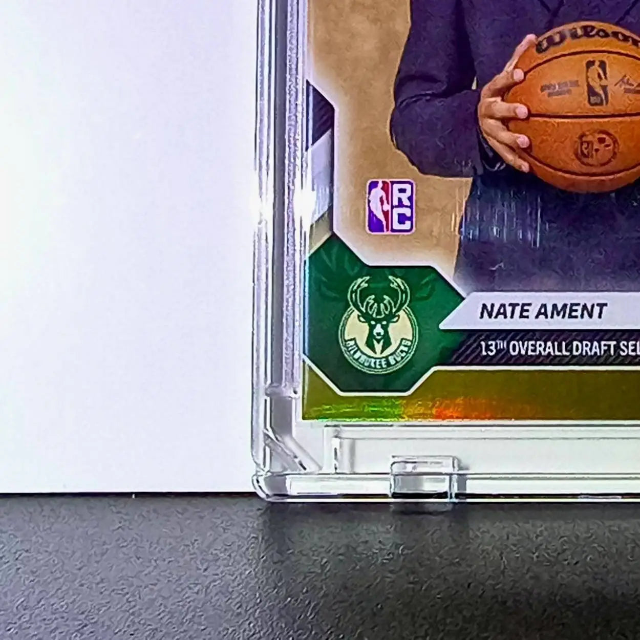 Nate Ament Rookie 2026-27 Topps NBA Draft #NAME Gold Foil 11/50 Milwaukee Bucks - Basketball Card Single