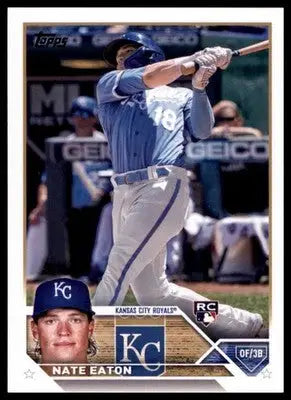 Nate Eaton Rookie 2023 Topps #557 Kansas City Royals - Baseball Card Single