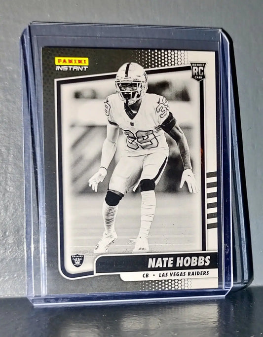 Nate Hobbs 2021 Panini NFL Black and White Rookies #44 Card 1/2728 - Football Card Single