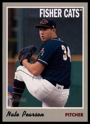 Nate Pearson 2019 Topps Heritage Minor League #107 New Hampshire Fisher Cats - Baseball Card Single