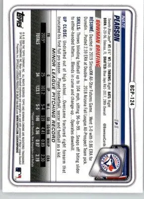 Nate Pearson - 2020 Bowman - #BCP-124 - Chrome Prospects Baseball - Baseball Card Single