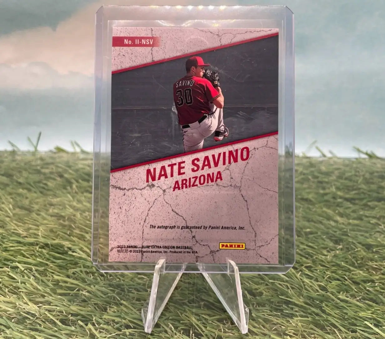 Nate Savino 2023 Panini Elite Extra Edition #II-NSV Impact Impressions Autograph - Baseball Card Single