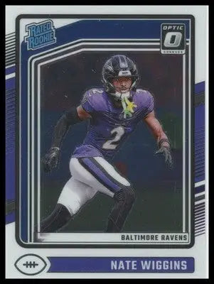Nate Wiggins Rookie 2024 Donruss Optic #281 Baltimore Ravens