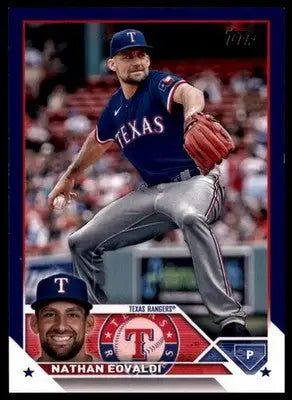 Nathan Eovaldi 2023 Topps Royal Blue #341 Texas Rangers - Baseball Card Single