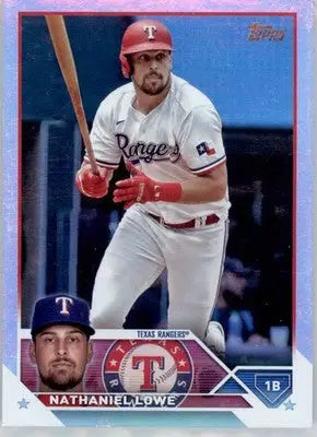 Nathaniel Lowe - 2023 Topps - #124 - Rainbow Foil Baseball - Baseball Card Single