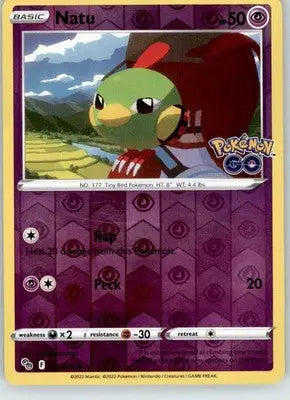Natu - Pokemon GO - 032/078 - Reverse Holo LP Pokemon - Pokémon Card Single