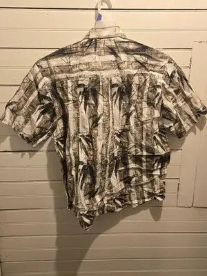 Natural Issue Shirt Mens L Short Sleeve Button Up Tropical Print Cotton Casual - Apparel