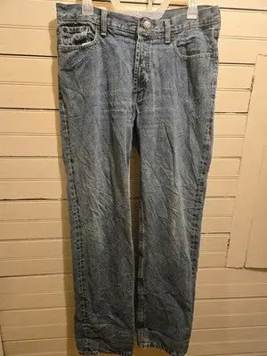 Nautica Jeans Mens 32 Straight Leg Light Wash Denim Five Pocket Classic Relaxed - Apparel