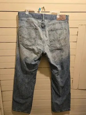 Nautica Jeans Mens 36 32 Light Wash Straight Leg Faded Casual Denim Relaxed Fit - Apparel