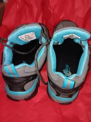 Nautilus size 6.5W Women’s Black Blue Lace Up Safety Toe Work Shoes Gently Used - Other