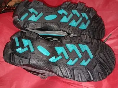Nautilus size 6.5W Women’s Black Blue Lace Up Safety Toe Work Shoes Gently Used - Other