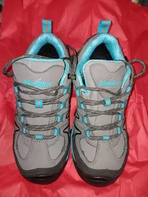 Nautilus size 6.5W Women’s Black Blue Lace Up Safety Toe Work Shoes Gently Used - Other
