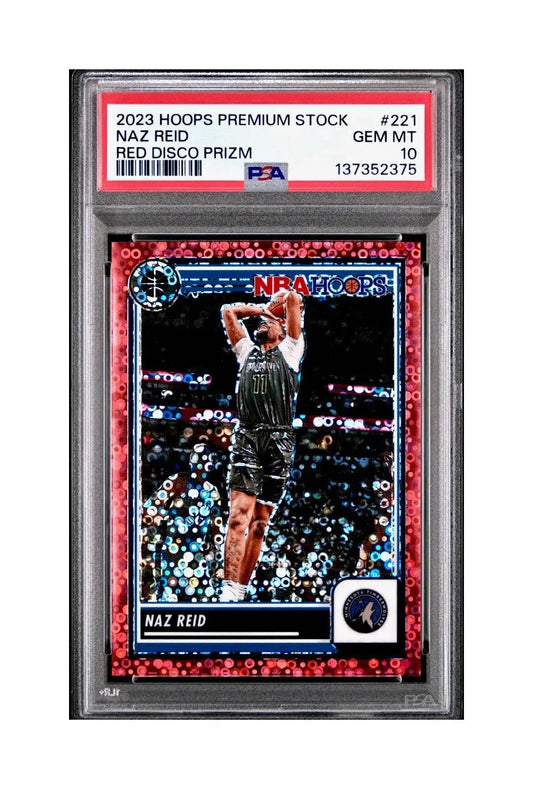 Naz Reid 2023 Panini Hoops Premium #221 59/149 Red Disco Prizm PSA 10 Gem Mint - Basketball Card Single