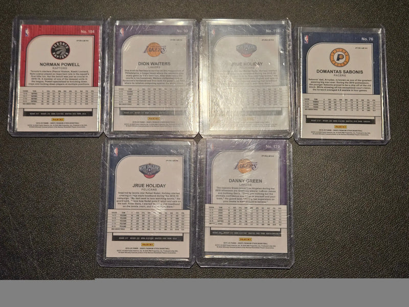 NBA 2019-20 Hoops Basketball Card Lot 6 Holiday Sabonis blue/purple parallel - Basketball Card Single