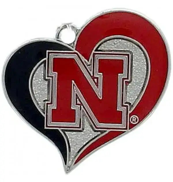 NCAA Football Swirl Heart Necklace Pick Your Team