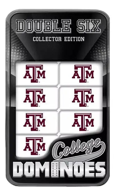 Texas A&M officially licensed dominoes in a collector’s gift tin, great gift for fans