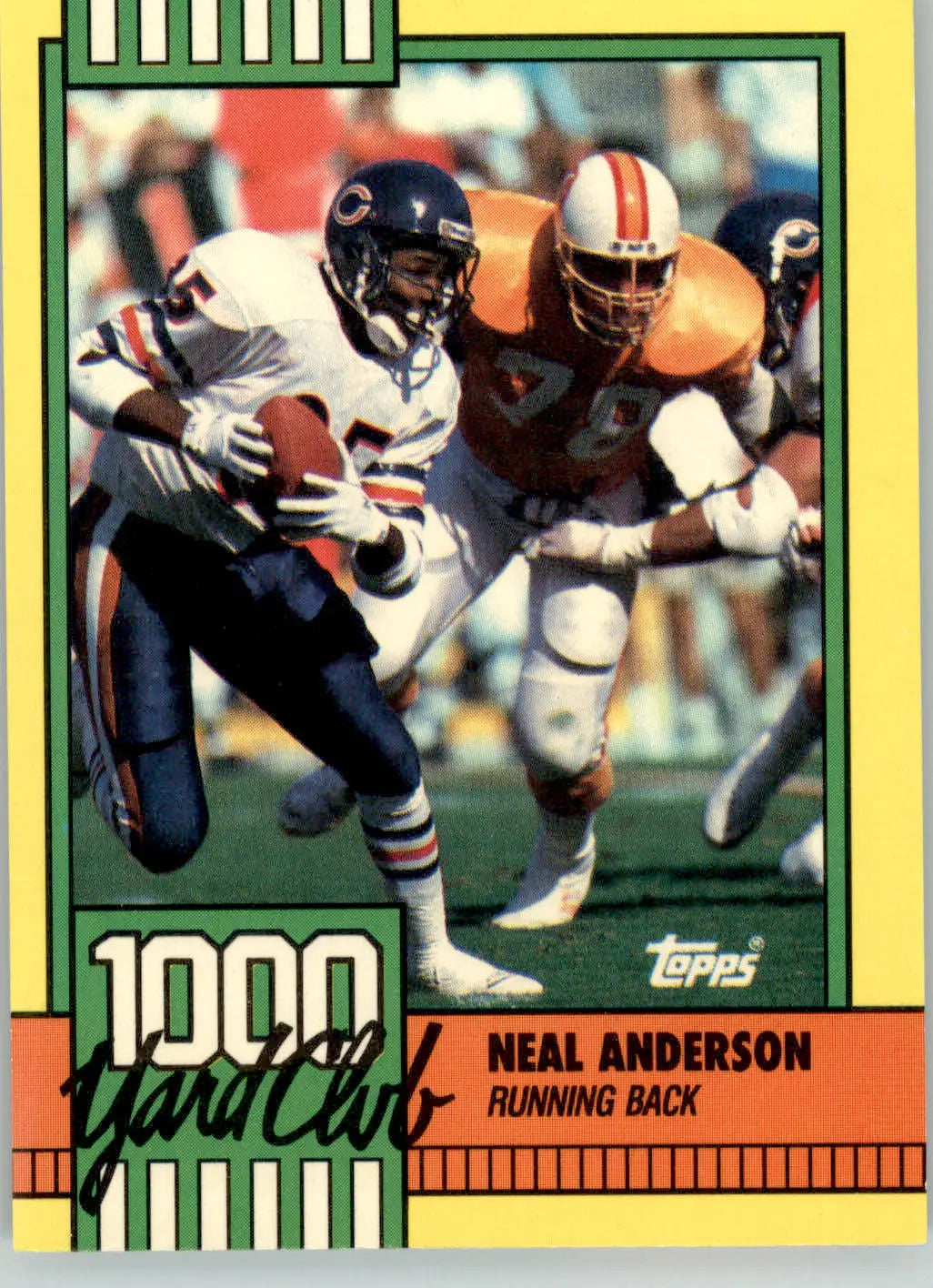 Neal Anderson - 1990 Topps - #8 - 1000 Yard Club Football
