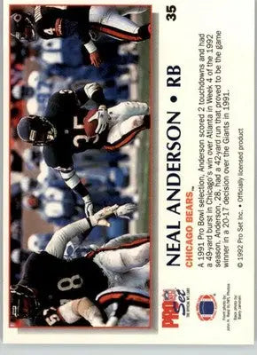 Neal Anderson - 1992 Pro Set Power - #35 - Football - Football Card Single