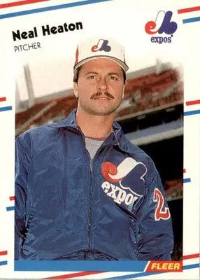Neal Heaton - 1988 Fleer - #185 - Baseball - Baseball Card Single