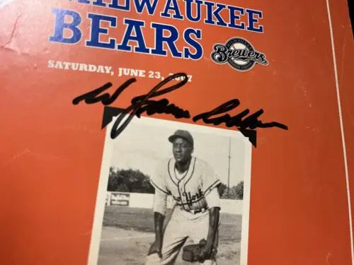 Signed Negro League Baseball memorabilia featuring Jim Cobbin and Dennis Biddle