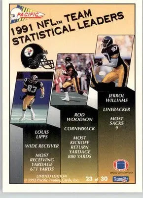 Neil O’Donnell - 1992 Pacific - #23 - Statistical Leaders Football - Football Card Single