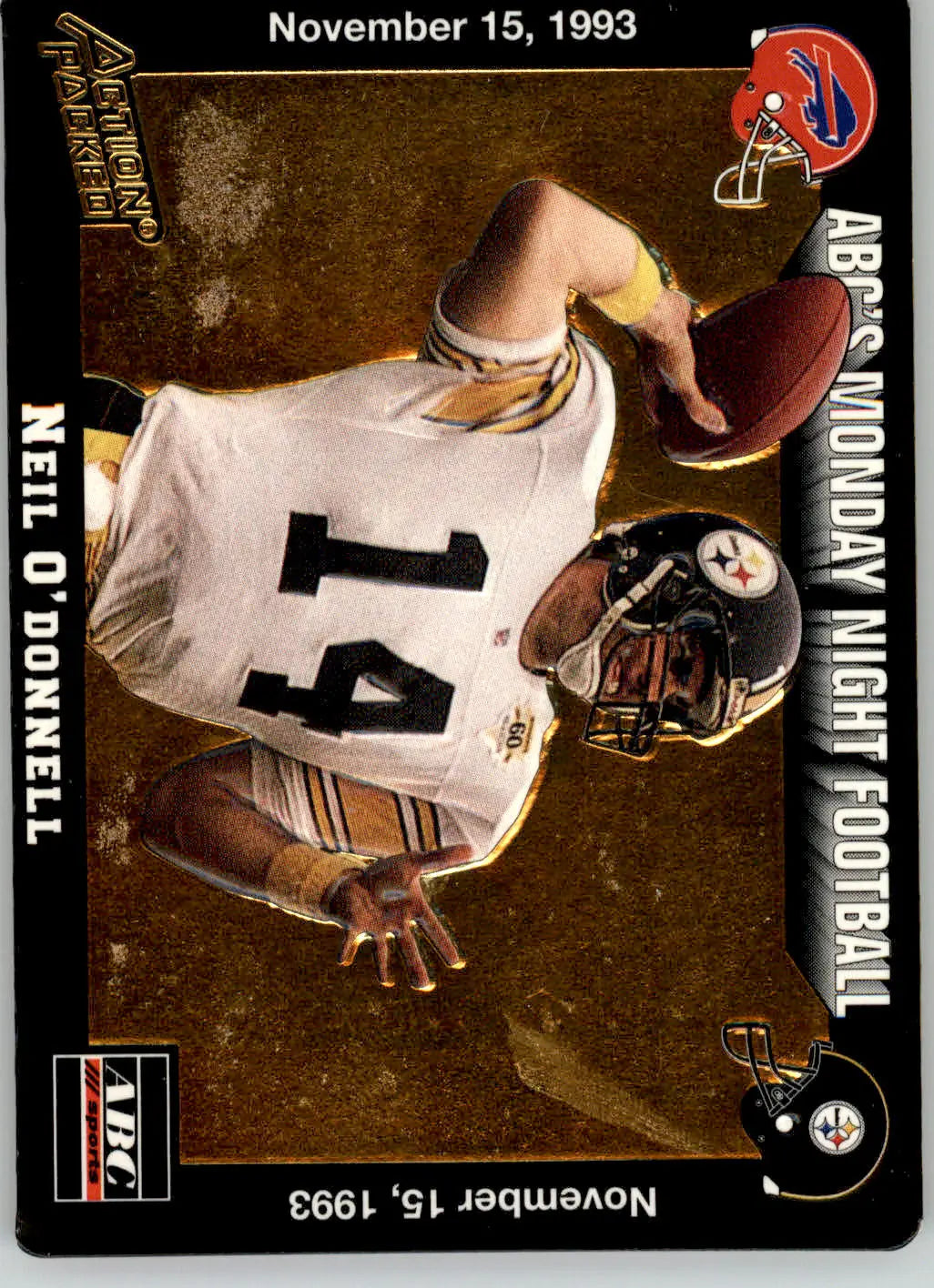 Neil O’Donnell - 1993 Action Packed Monday Night Football - #46 - Football - Football Card Single