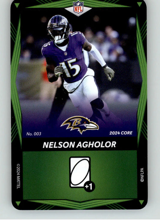 Nelson Agholor - 2024 UNO Elite Core Edition - Green - #003 - Football - Football Card Single