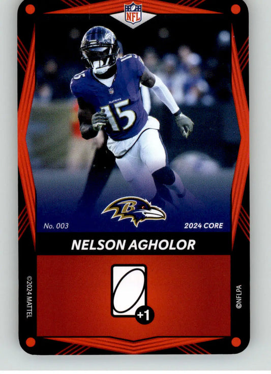 Nelson Agholor - 2024 UNO Elite Core Edition - Red - #003 - Football - Football Card Single
