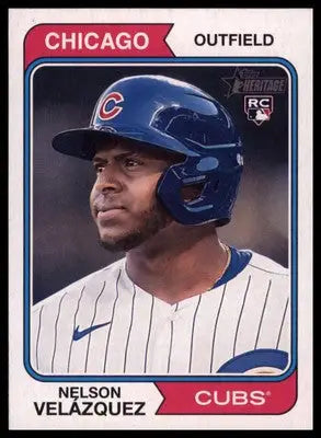 Nelson Velázquez Rookie 2023 Topps Heritage #371 Chicago Cubs - Baseball Card Single