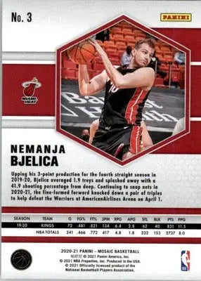 Nemanja Bjelica - 2020-21 Panini Mosaic - #3 - Basketball - Basketball Card Single