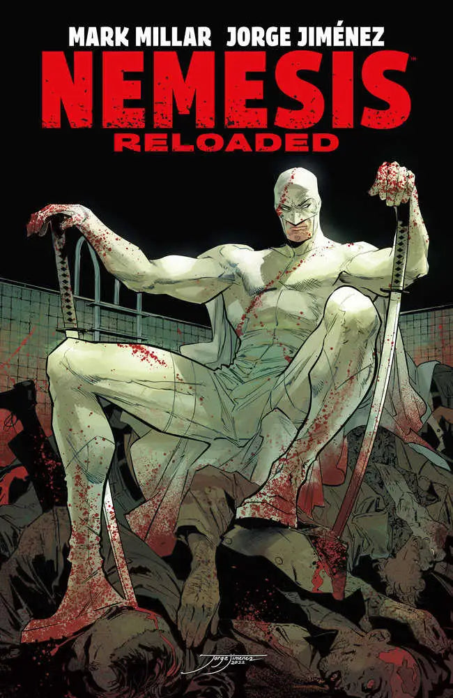 Comic book cover for Nemesis Reloaded dark superhero saga from Dark Horse Comics