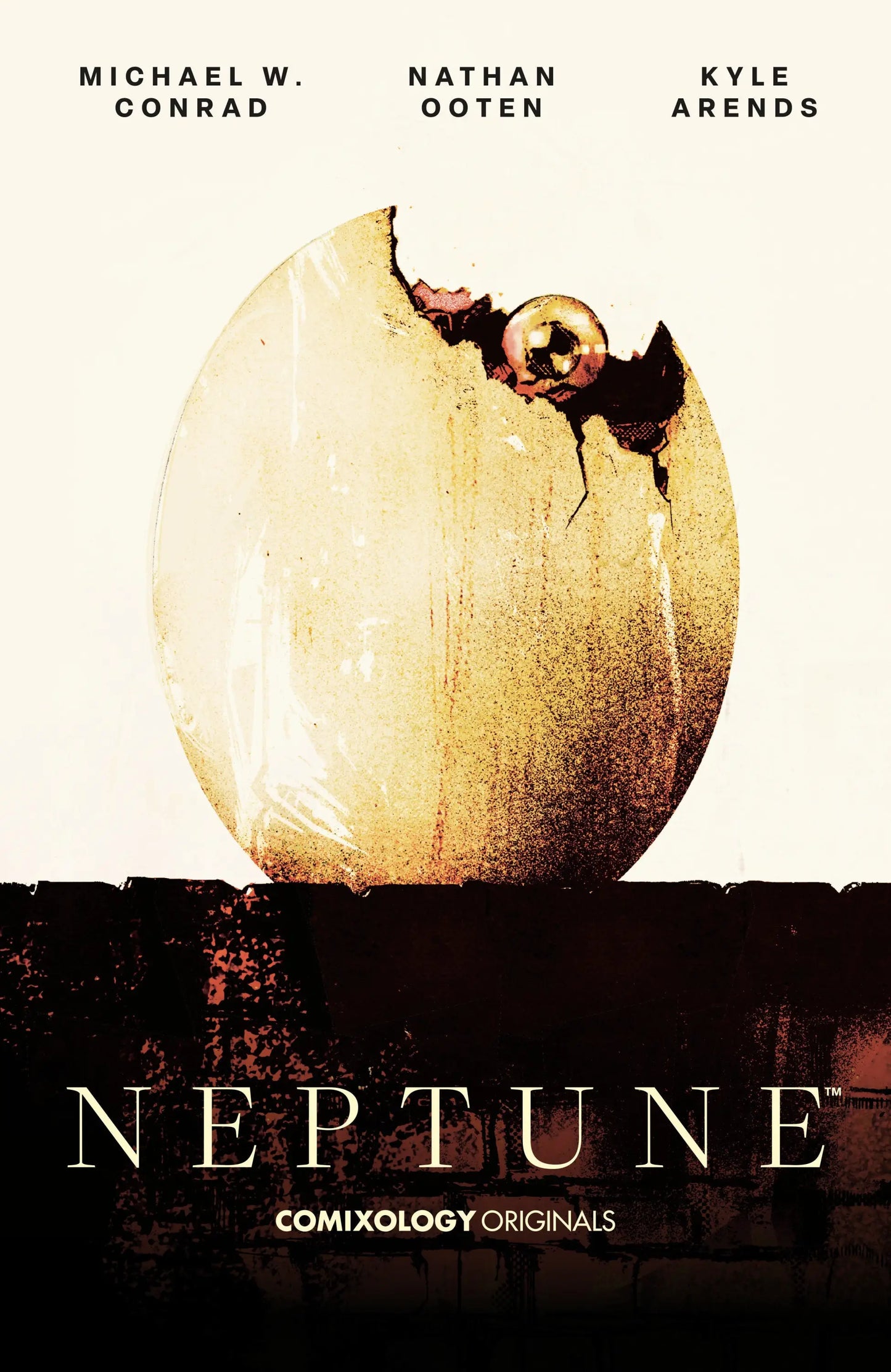 Cracked Egg with Golden Yolk seen in Neptune product for fresh breakfast ingredients