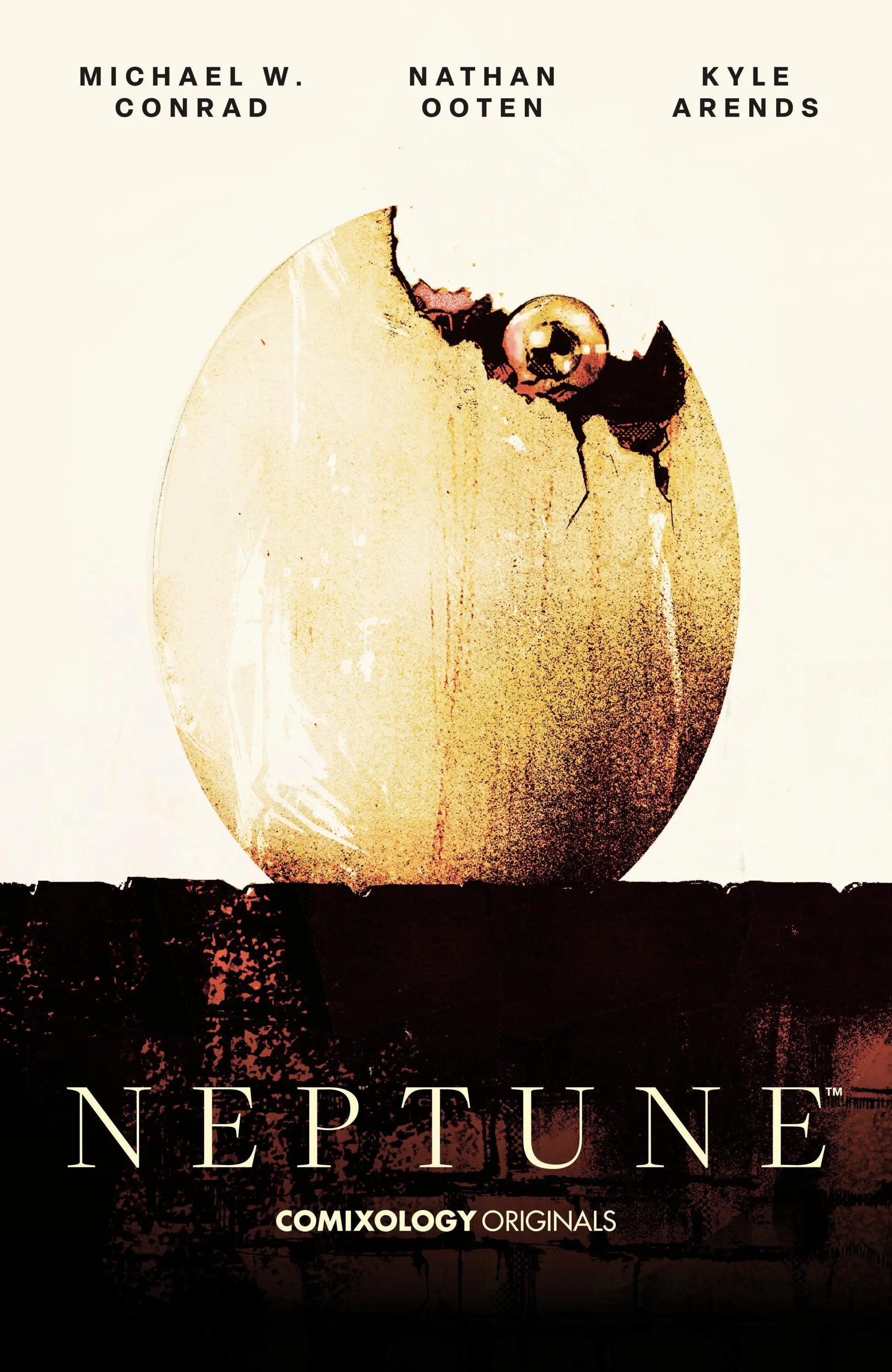 Cracked Egg with Golden Yolk seen in Neptune product for fresh breakfast ingredients