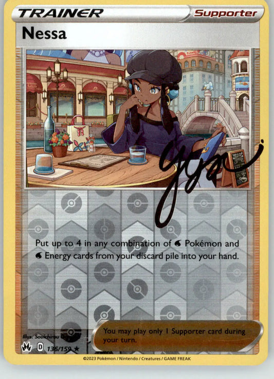 Nessa - Crown Zenith - 136/159 - Reverse Holo LP Pokemon - Pokémon Card Single