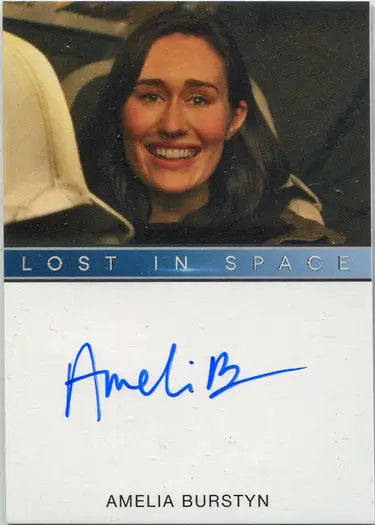 Autographed trading card of Amelia Burstyn as Diane Williams from Lost in Space series