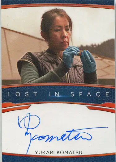 Autographed trading card of Yukari Komatsu as Naoko Watanabe from Lost in Space